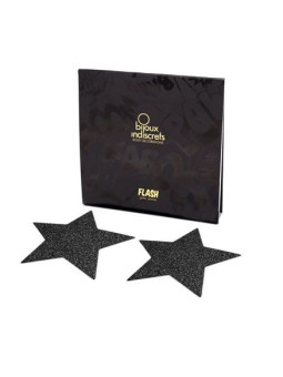 BIJOUX INDISCRETS - BLACK STAR FLASH NIPPLE CAPS