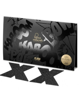 BIJOUX INDISCRETS - NIPPLE CAPS FLASH CROSS PRETO
