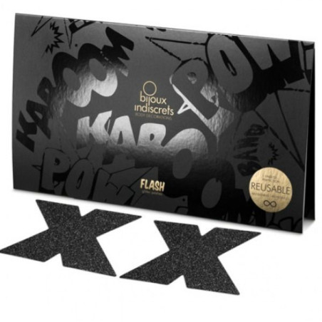 BIJOUX INDISCRETS - NIPPLE CAPS FLASH CROSS PRETO