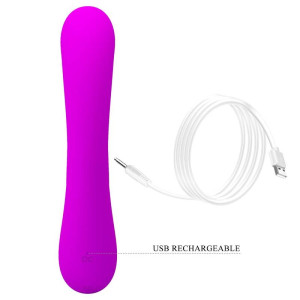 PRETTY LOVE - SINCERE SILICONE CLITORAL VIBRATOR AND SUCKER PURPLE