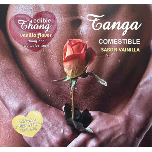 HOTFLOWERS - MEN''S THONG + 2 VANILLA WAFER NIPPLE /es/pt/en/fr/it/