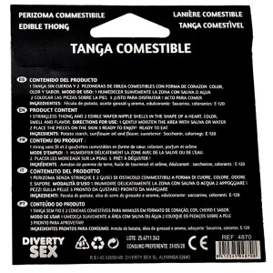 HOTFLOWERS - WAFER THONG E 2 NIPPLE PADS MENINA SABOR BAUNILHA /es/pt/