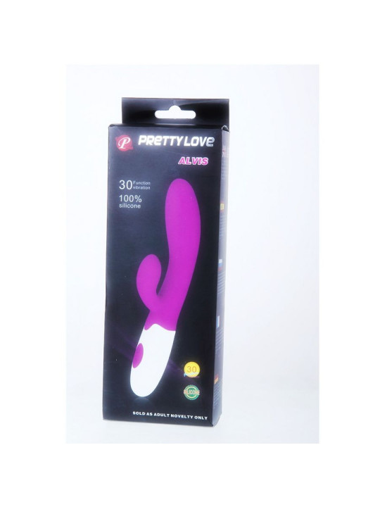 PRETTY LOVE - VIBRADOR ALVIS COM ESTIMULADOR DE CLITÓRIS