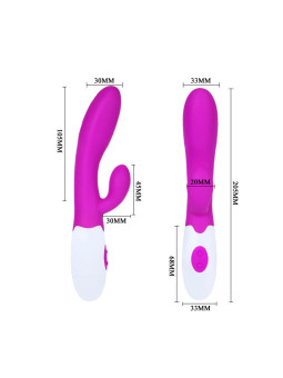 PRETTY LOVE - VIBRADOR ALVIS COM ESTIMULADOR DE CLITÓRIS