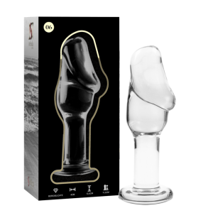 NEBULA SERIES BY IBIZA - MODEL 6 ANAL PLUG BOROSILICATE GLASS CLEAR 12