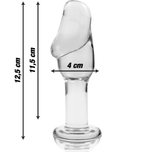 NEBULA SERIES BY IBIZA - MODEL 6 ANAL PLUG BOROSILICATE GLASS CLEAR 12