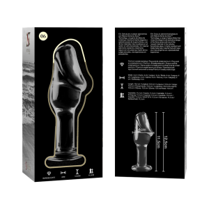 NEBULA SERIES BY IBIZA - MODEL 6 ANAL PLUG BOROSILICATE GLASS CLEAR 12