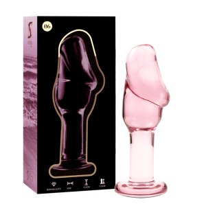 NEBULA SERIES BY IBIZA - MODELO 6 PLUG ANAL VIDRO BOROSILICADO ROSA 12