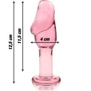 NEBULA SERIES BY IBIZA - MODELO 6 PLUG ANAL VIDRO BOROSILICADO ROSA 12