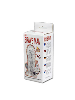 BAILE - BRAVE MAN COELHO VIBRADOR EXTENSO DE PÉNIS