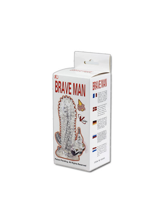 BAILE - BRAVE MAN COELHO VIBRADOR EXTENSO DE PÉNIS