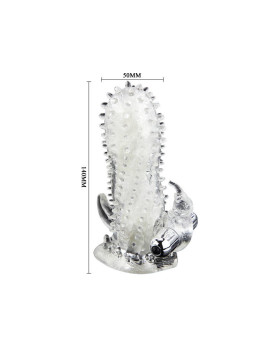 BAILE - BRAVE MAN COELHO VIBRADOR EXTENSO DE PÉNIS