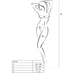 PASSION - BS100 BODYSTOCKING VERMELHO TAMANHO ÚNICO
