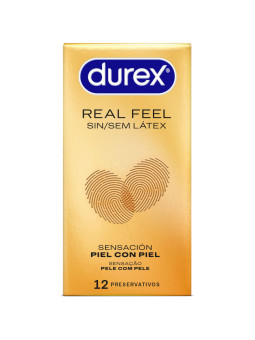 DUREX - CAMISINHAS REAL FEEL SEM LÁTEX 12 UNIDADES