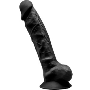 SILEXD - MODELO 1 PÊNIS REALÍSTICO PREMIUM SILEXPAN SILICONE PRETO 23 