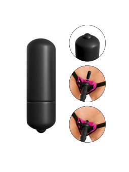 FETISH FANTASY SERIES - CONJUNTO DE STRAP-ON VIBRANTE ROXO.