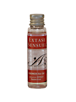 EXTASE SENSUAL - ÓLEO DE MASSAGEM DE EFEITO CALOR COM FEROMÔNIOS DE MARACUJ VIAGEM 35 ML