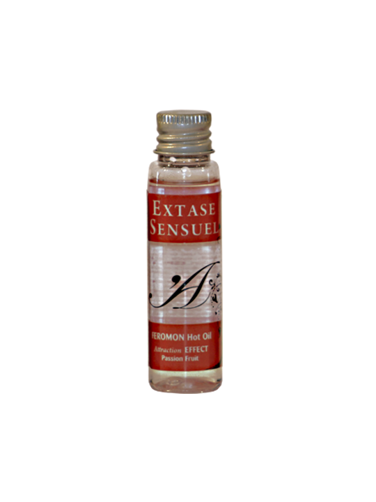 EXTASE SENSUAL - ÓLEO DE MASSAGEM DE EFEITO CALOR COM FEROMÔNIOS DE MARACUJ VIAGEM 35 ML
