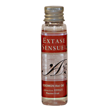 EXTASE SENSUAL - ÓLEO DE MASSAGEM DE EFEITO CALOR COM FEROMÔNIOS DE MARACUJ VIAGEM 35 ML