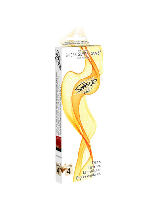SHEER GLYDE - DAMS LAMINAS LÁTEX SEXO ORAL BAUNILHA