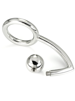 METAL HARD - ANEL DE GALO COM GANCHO ANAL INTRUSO 45MM