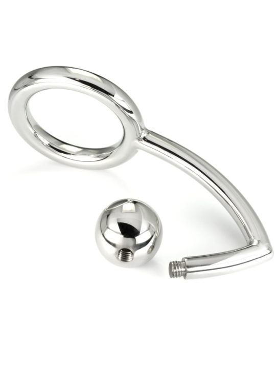 METAL HARD - ANEL DE GALO COM GANCHO ANAL INTRUSO 45MM