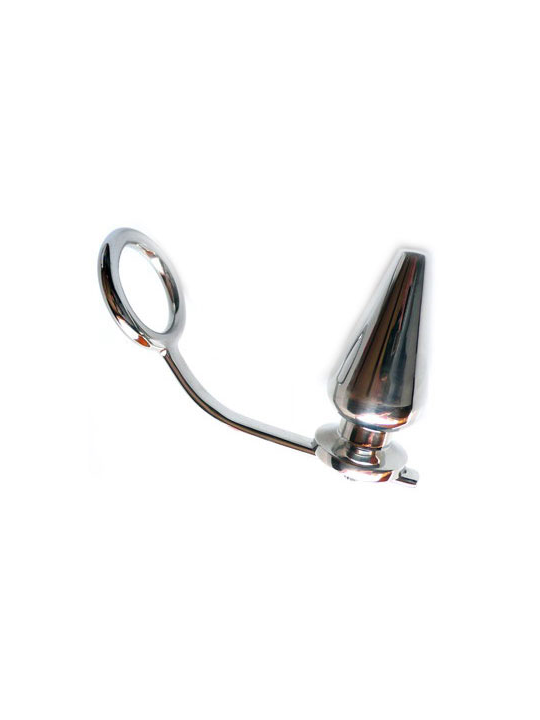 METAL HARD - ANEL DE AO COM PLUG ANAL 45 X 50MM