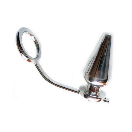 METAL HARD - ANEL DE AO COM PLUG ANAL 45 X 50MM