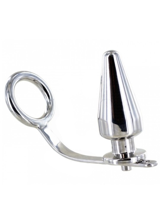METAL HARD - ANEL DE AO COM PLUG ANAL 80 X 55 MM