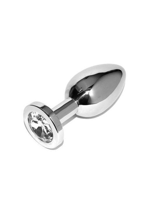 METAL HARD - PLUG ANAL DIAMANTE TRANSPARENTE PEQUENO 5.71CM