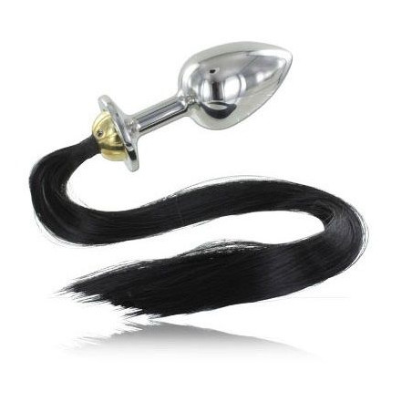 METAL HARD - PLUG ANAL DE AO COM CAUDA 8,89CM