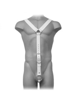 LEATHER BODY - ARNÊS HOMEM BRANCO