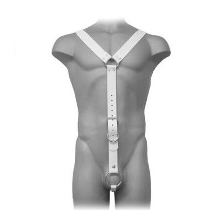 LEATHER BODY - ARNÊS HOMEM BRANCO