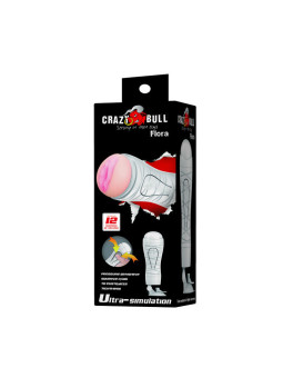 CRAZY BULL - MASTURBADOR VAGINA RECARREGVEL FLORA