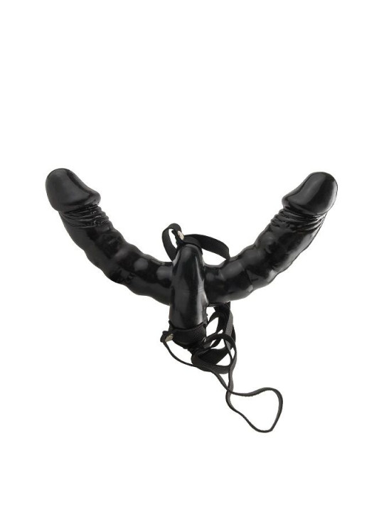 FETISH FANTASY SERIES - VIBRANDO DUPLO DELIGHT STRAP-ON.