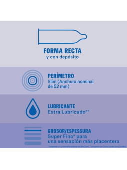 DUREX - PRESERVATIVOS INVISÍVEIS EXTRA LUBRIFICADOS 12 UNIDADES