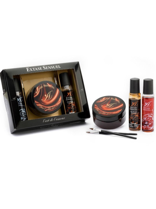EXTASE SENSUAL - KIT DE PEITO DE CHOCOLATE AFRODISÍACO