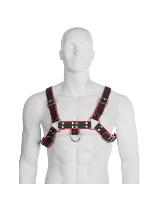 LEATHER BODY - CORRENTE ARNES III PRETO/VERMELHO