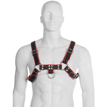 LEATHER BODY - CORRENTE ARNES III PRETO/VERMELHO