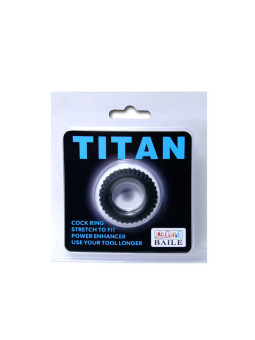 BAILE - ANEL DE PÊNIS TITAN PRETO 1.9 CM