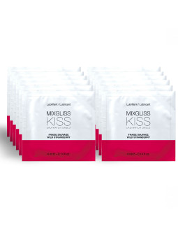 MIXGLISS - LUBRIFICANTE BASE DE GUA SABOR MORANGO 12 DOSE ÚNICA 4 ML