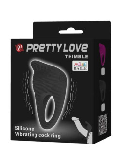 PRETTY LOVE - THIMBLE ANEL VIBRADOR PRETO