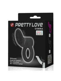 PRETTY LOVE - COBRA ANEL VIBRADOR PRETO