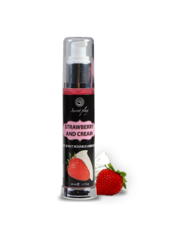 SECRETPLAY - LUBRIFICANTE  2-1 EFEITO TÉRMICO MORANGO E CREME 50 ML