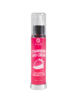 SECRETPLAY - LUBRIFICANTE  2-1 EFEITO TÉRMICO MORANGO E CREME 50 ML