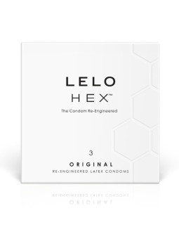LELO - CAIXA DE PRESERVATIVO HEX 3 UNIDADES