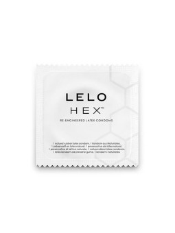 LELO - CAIXA DE PRESERVATIVO HEX 3 UNIDADES