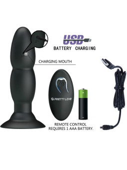PRETTY LOVE - VIBRADOR LOVE PLUG E ROTAO POR CONTROLE REMOTO