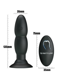 PRETTY LOVE - VIBRADOR LOVE PLUG E ROTAO POR CONTROLE REMOTO