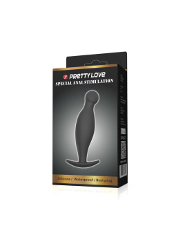 PRETTY LOVE - PLUG ANAL DE SILICONE 11.7 CM PRETO